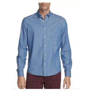 Lauren Ralph Lauren Men Size XL 17-17.5 Untucked Regular Fit Stretch Dress Shirt